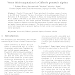 Vector field computations in Clifford's geometric algebra